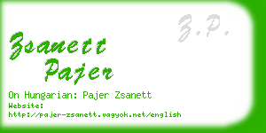 zsanett pajer business card